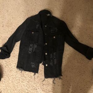 H&M black denim jacket.